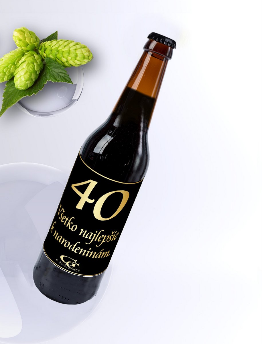 0 až 99 rokov - Špeciálne pivo čierno-zlatá etiketa (viac druhov)