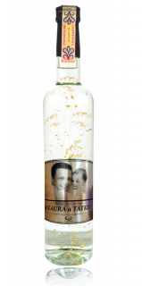 Darčeková fľaša - Slivovica so zlatom - Personalizovaná -  Foto, text