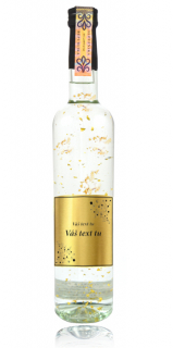 Darčeková fľaša - Slivovica so zlatom - Personalizovaná -  Ornament