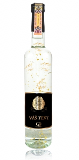 Darčeková fľaša - Vodka so zlatom - Personalizovaná -  Rose