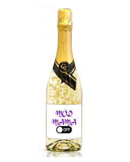 Darčeková fľaša  -  Zlaté šumivé MOD MAMA