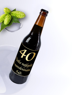 0 až 99 rokov - Špeciálne pivo čierno-zlatá etiketa (viac druhov)